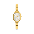 Nomination Italy rectangular Gold plated watch from the Paris time collection. With a white face on a white background