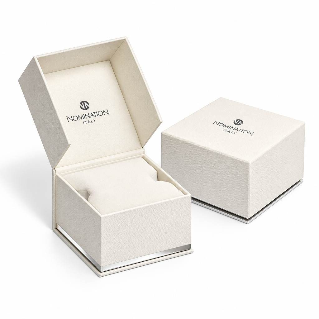 white Presentation box with 'Nomination' branding on a light gray background