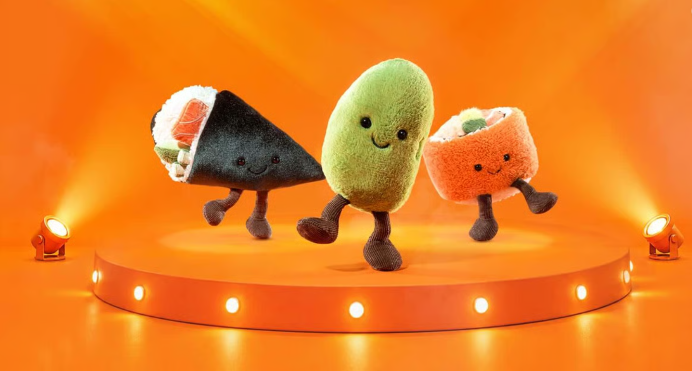 Jellycat plush collection banner for all of curios plush collection