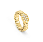 Nomination Italy Gold plated oval stoned ring with cubic zirconia.