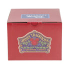 A red cardboard display box for Disney Traditions Jim Shore Enesco, featuring a decorative front label with the Disney Traditions logo and a Disney Showcase sticker on top.