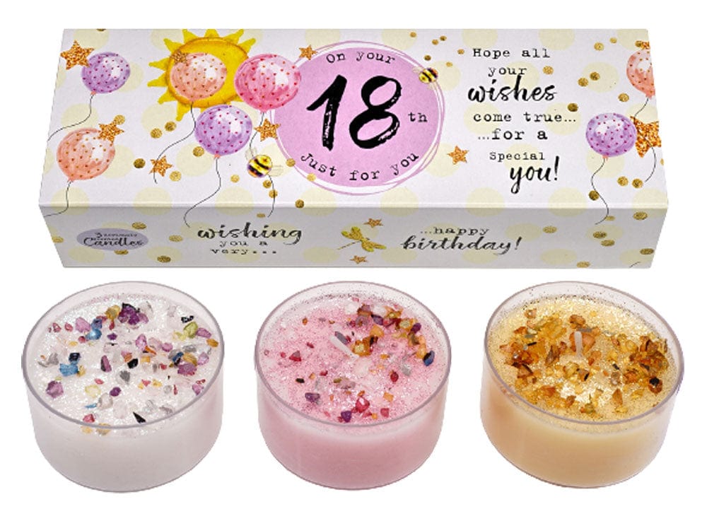Best Kept Secrets Tealight Gift Set 18th Three Lites - Birthday Ages Tea Light Gift Box