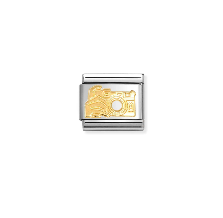 Nomination Italy Composable Gold 030108/17 Classic S/Steel,bonded yellow gold Camera with Hand