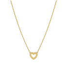 nomination Italy Gold coloured heart-shaped necklace on a white background. From the Soffio A'more collection 