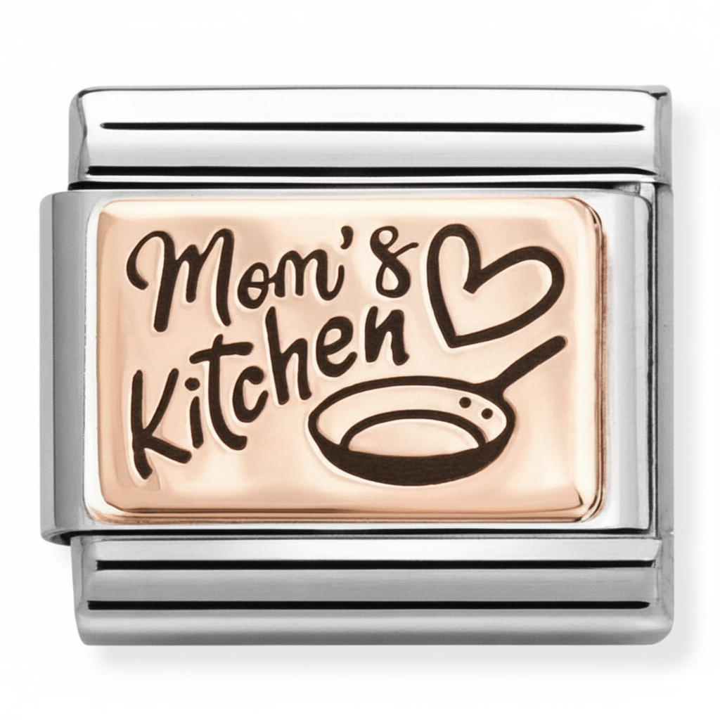 Nomination Italy Classic 9ct Rose Gold Mom's Kitchen charm - upscaled