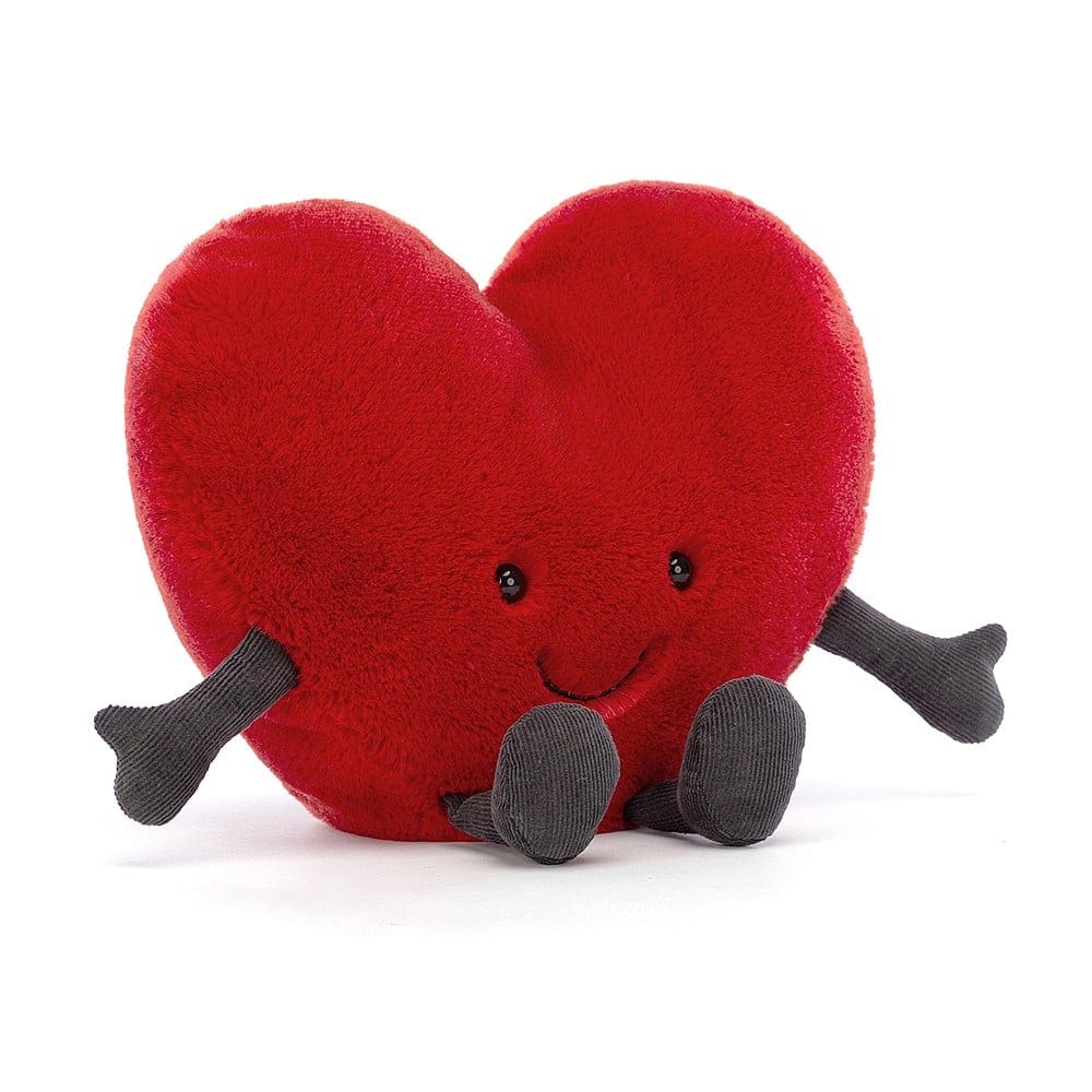 Jellycat Heart Large - 19cm Jellycat Amuseable Red Heart with Arms