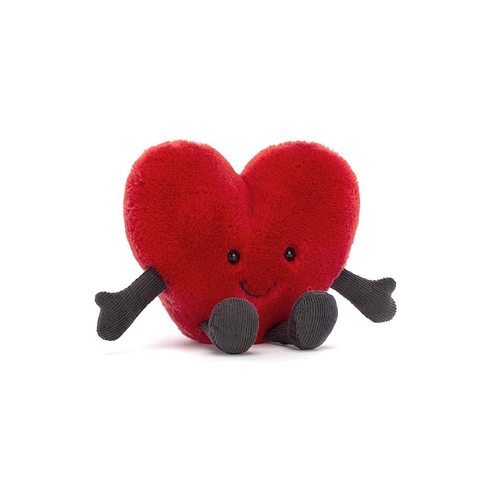 Jellycat Heart Small - 12cm Jellycat Amuseable Red Heart with Arms