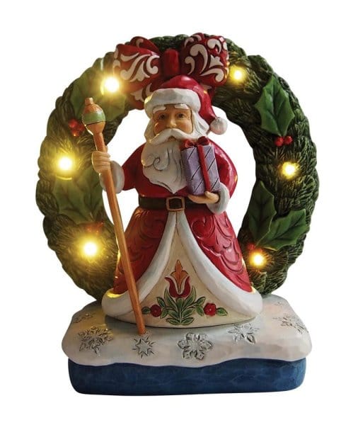 Jim Shore Figurine Jim Shore - Believe in the Magic of Christmas - Santa in Wreath Figurine