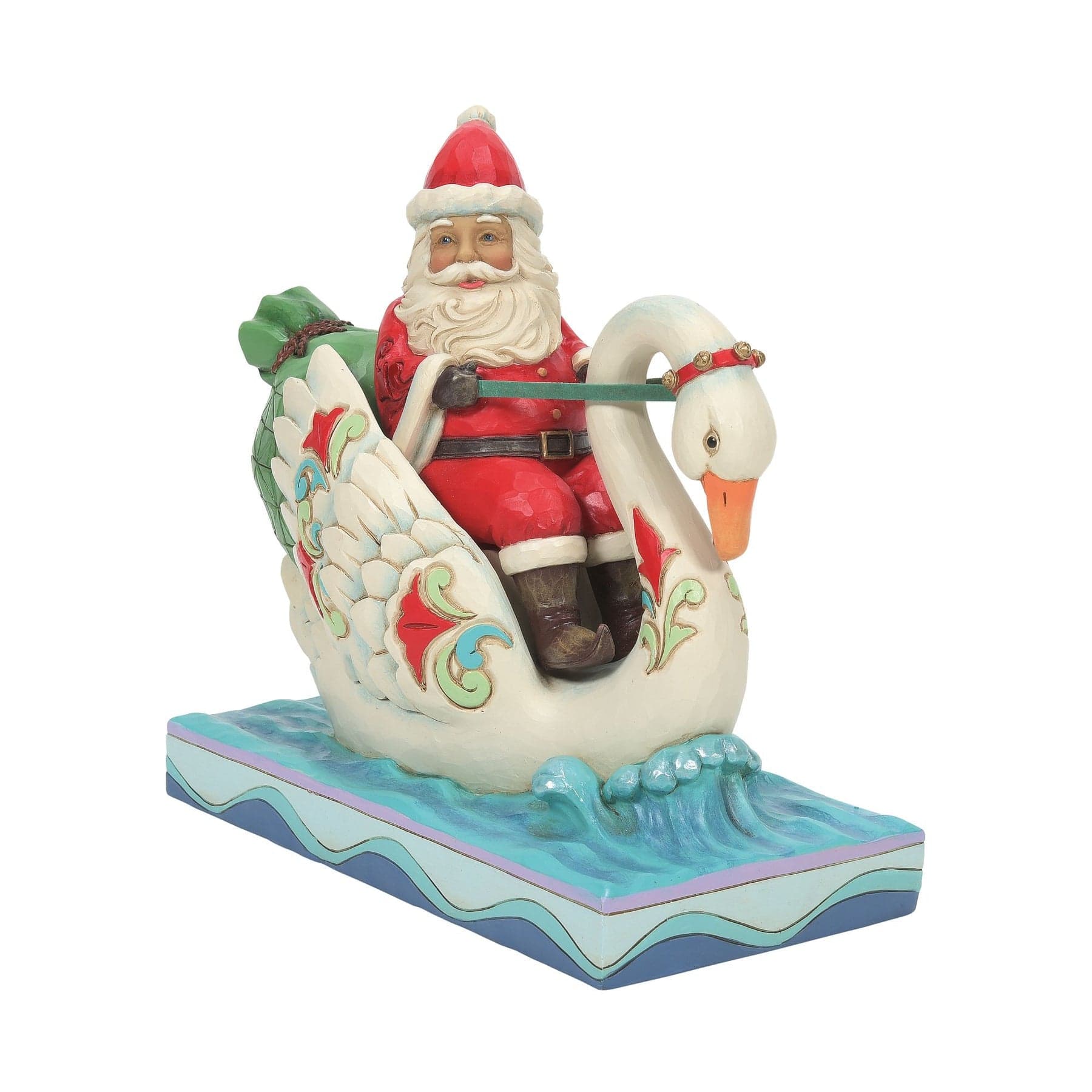 Jim Shore Figurine Jim Shore - Santa Riding Swan - Christmas Figurine