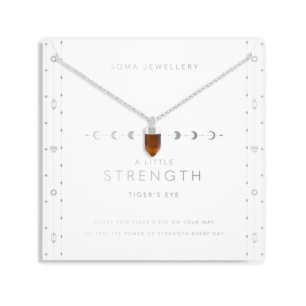 Joma Jewellery Bracelet Joma Jewellery Affirmation Necklace - A little Strength - Tiger's Eye