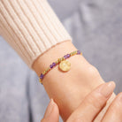 Joma Jewellery Bracelet Joma Jewellery Bracelet - A Little Gold Birthstone - February - Amethyst