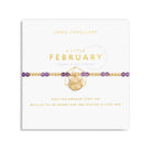 Joma Jewellery Bracelet Joma Jewellery Bracelet - A Little Gold Birthstone - February - Amethyst