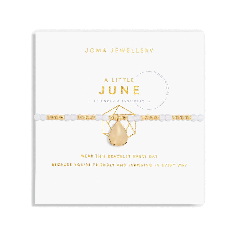 Joma Jewellery Bracelet Joma Jewellery Bracelet - A Little Gold Birthstone - June - Moonstone