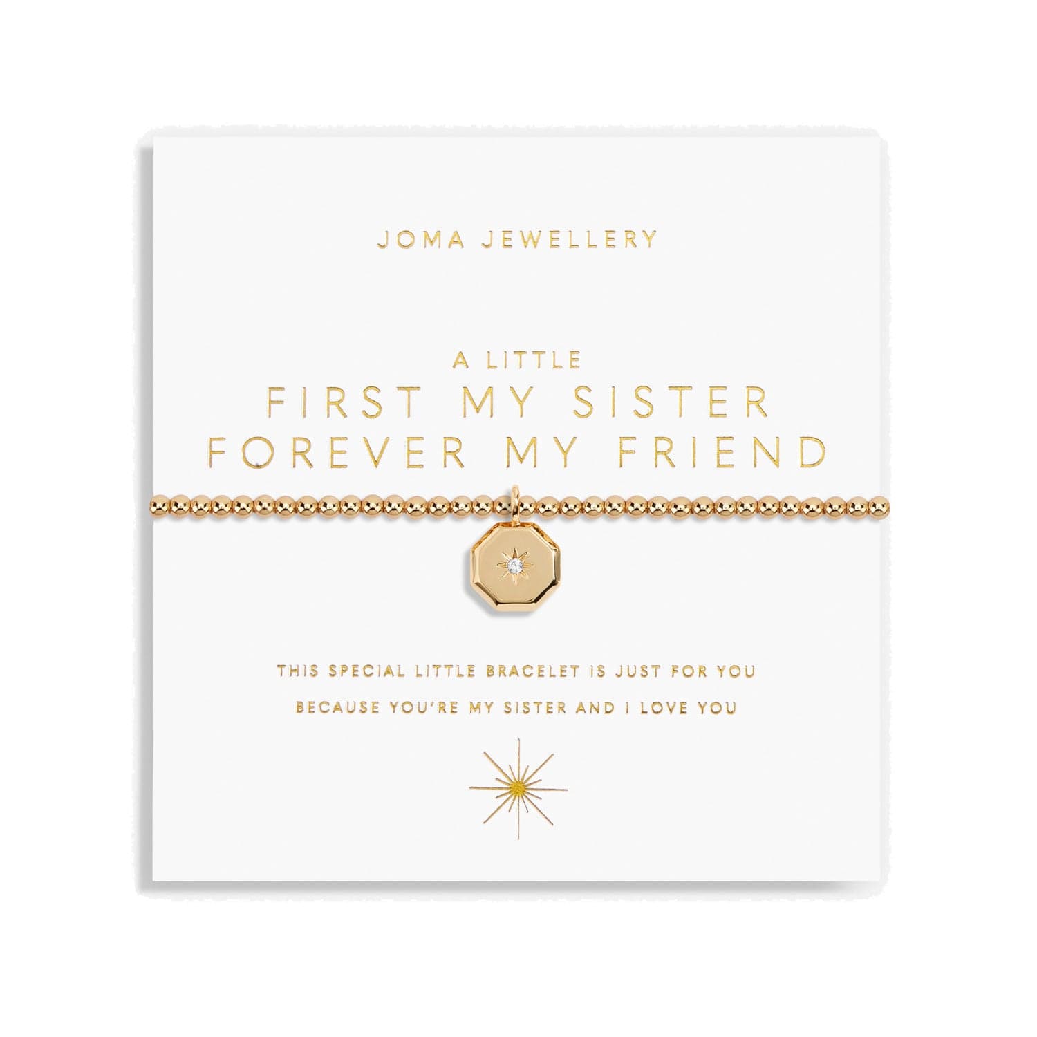Joma Jewellery Bracelet Joma Jewellery Bracelet - A Little Gold First My Sister Forever My Friend