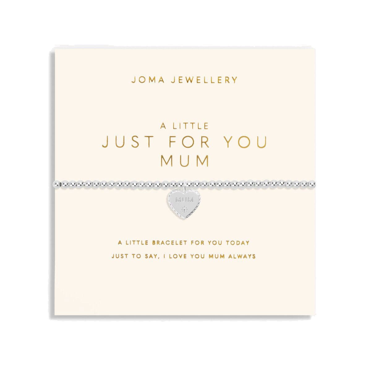 Joma Jewellery Bracelet Joma Jewellery Bracelet - A Little Just For You Mum (Engraved Heart)