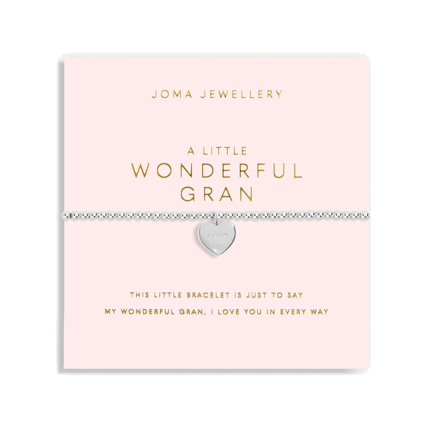 Joma Jewellery Bracelet Joma Jewellery Bracelet - A Little Wonderful Gran (Engraved Heart)