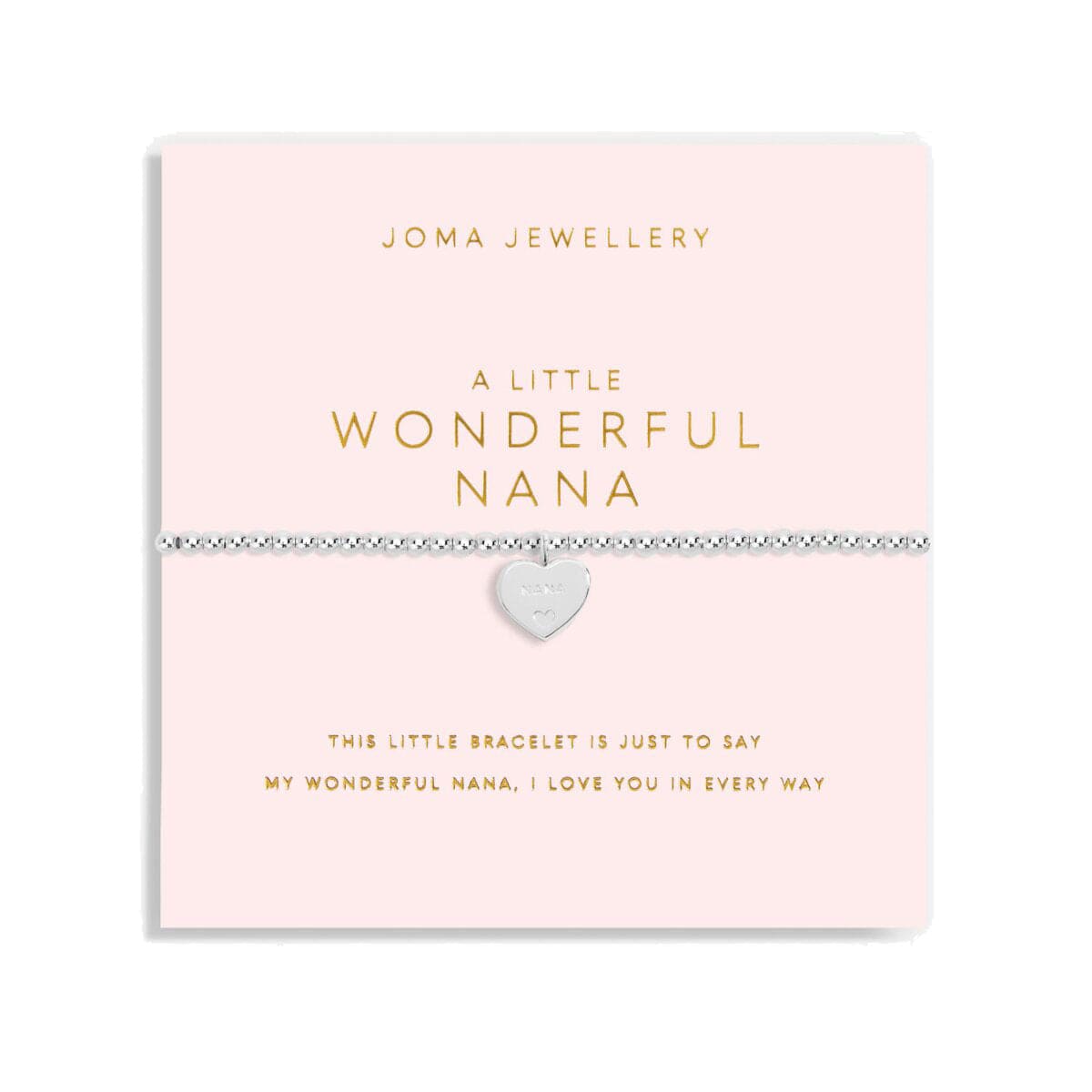 Joma Jewellery Bracelet Joma Jewellery Bracelet - A Little Wonderful Nana (Engraved Heart)