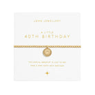 Joma Jewellery Bracelet Joma Jewellery Gold Plated Bracelet - A Little 40th Birthday