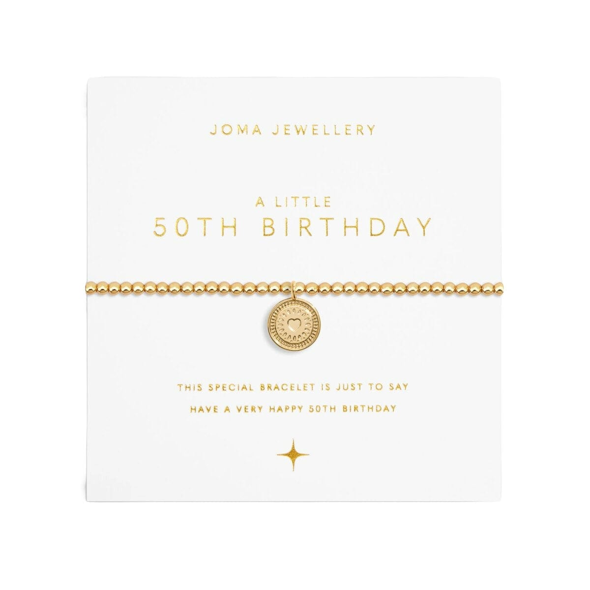Joma Jewellery Bracelet Joma Jewellery Gold Plated Bracelet - A Little 50th Birthday