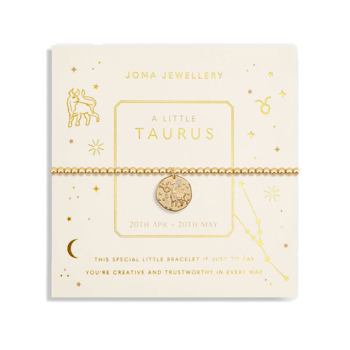 Joma Jewellery Bracelet Joma Jewellery Star Sign Gold Bracelet - Taurus