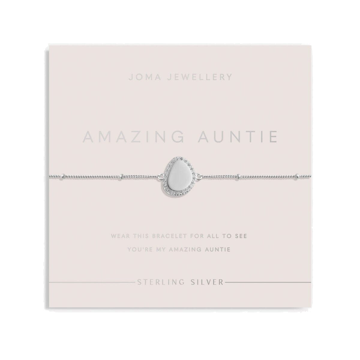 Joma Jewellery Bracelet Joma Jewellery Sterling Silver Bracelet - Amazing Auntie