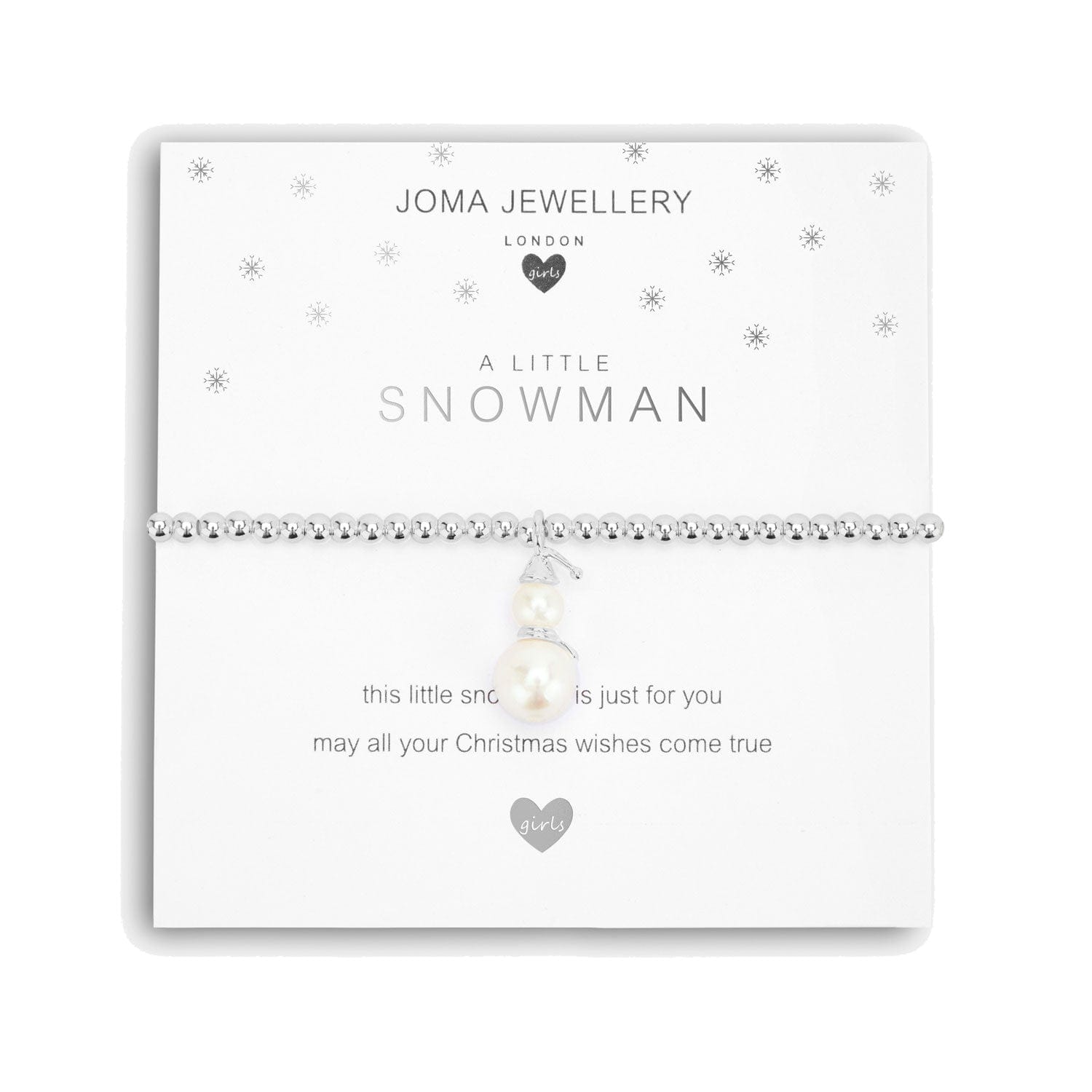 Joma Jewellery Childrens Bracelet Joma Jewellery Childrens Christmas Bracelet - A Little Snowman