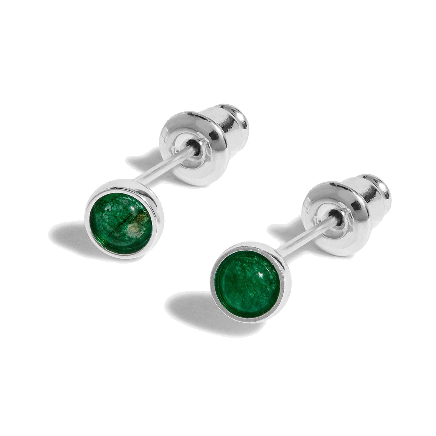 Joma Jewellery Earrings Joma Jewellery Boxed Earrings - Birthstone - May - Green Agate
