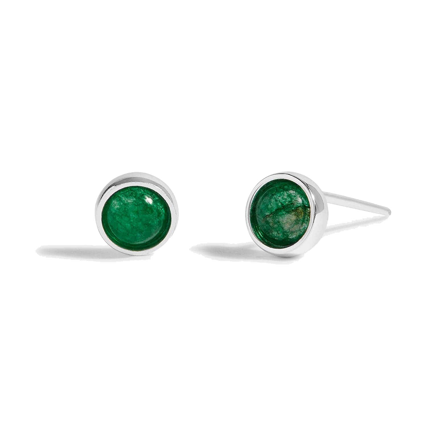 Joma Jewellery Earrings Joma Jewellery Boxed Earrings - Birthstone - May - Green Agate