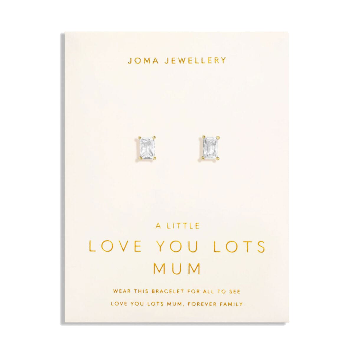 Joma Jewellery Earrings Joma Jewellery Love From Your Little Ones 'Love You Lots Mum' Gold Plated Stud Earrings
