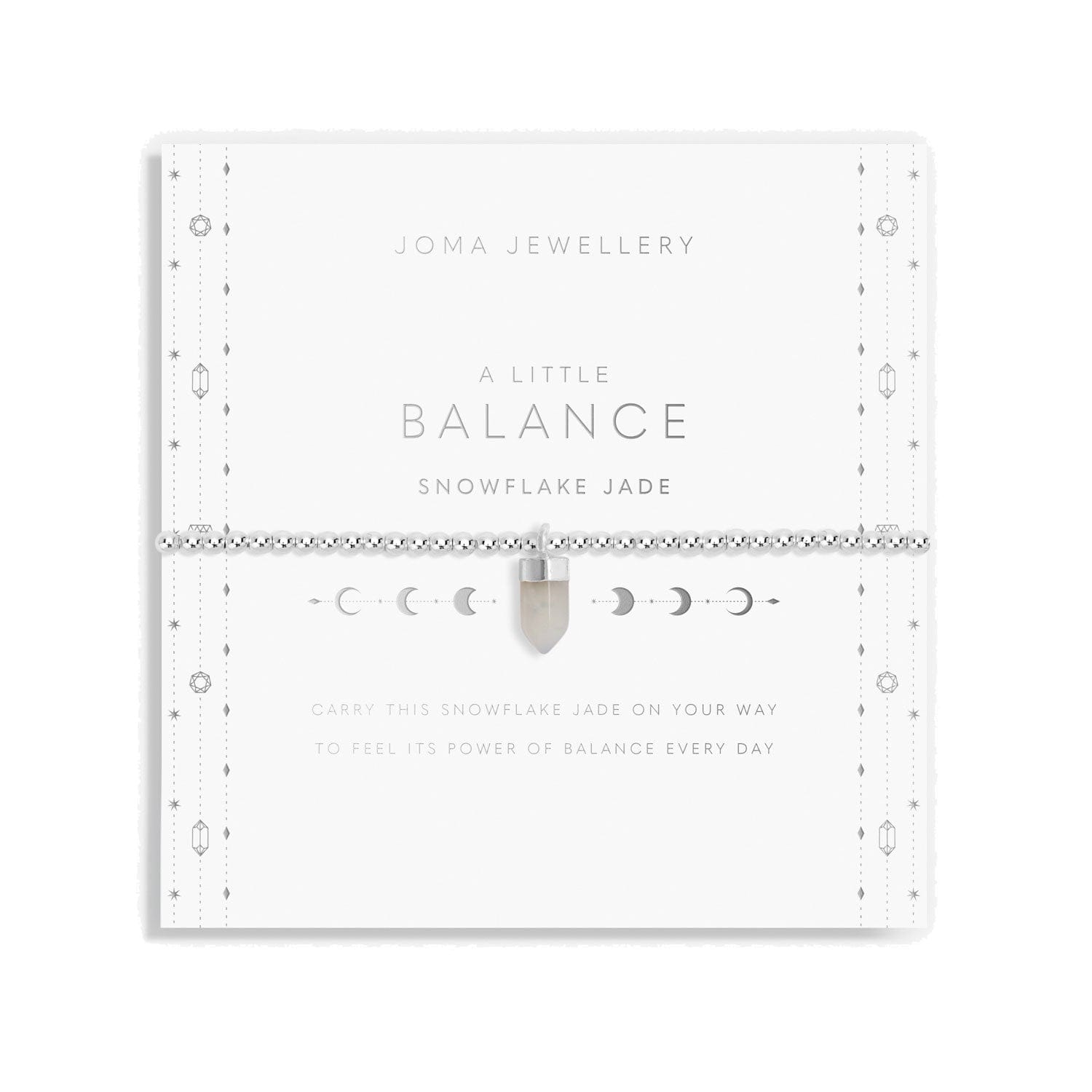 Joma Jewellery Necklace Joma Jewellery Affirmation Bracelet - A little Balance - Snowflake Jade