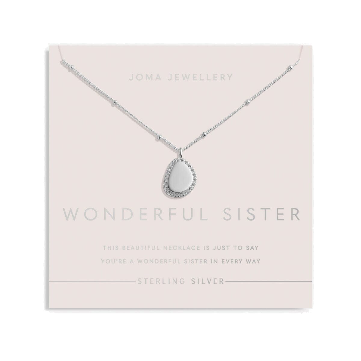 Joma Jewellery Necklace Joma Jewellery Sterling Silver Necklace - Wonderful Sister