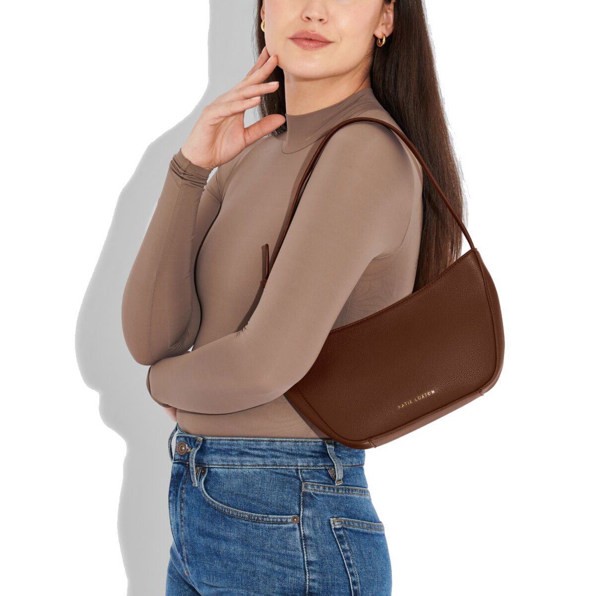 Katie Loxton Shoulder Bag Katie Loxton Fara Small Shoulder Bag - Black / Chocolate / Eggshell / Soft Tan