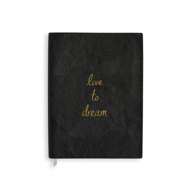 Katie Loxton Stationary Katie Loxton Large Notebook - Live to Dream  - Black