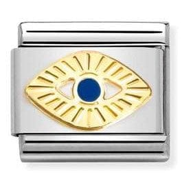 Nomination Italy 030285/65 Classic  steel, enamel, 18k gold Diamond-coated God Eye