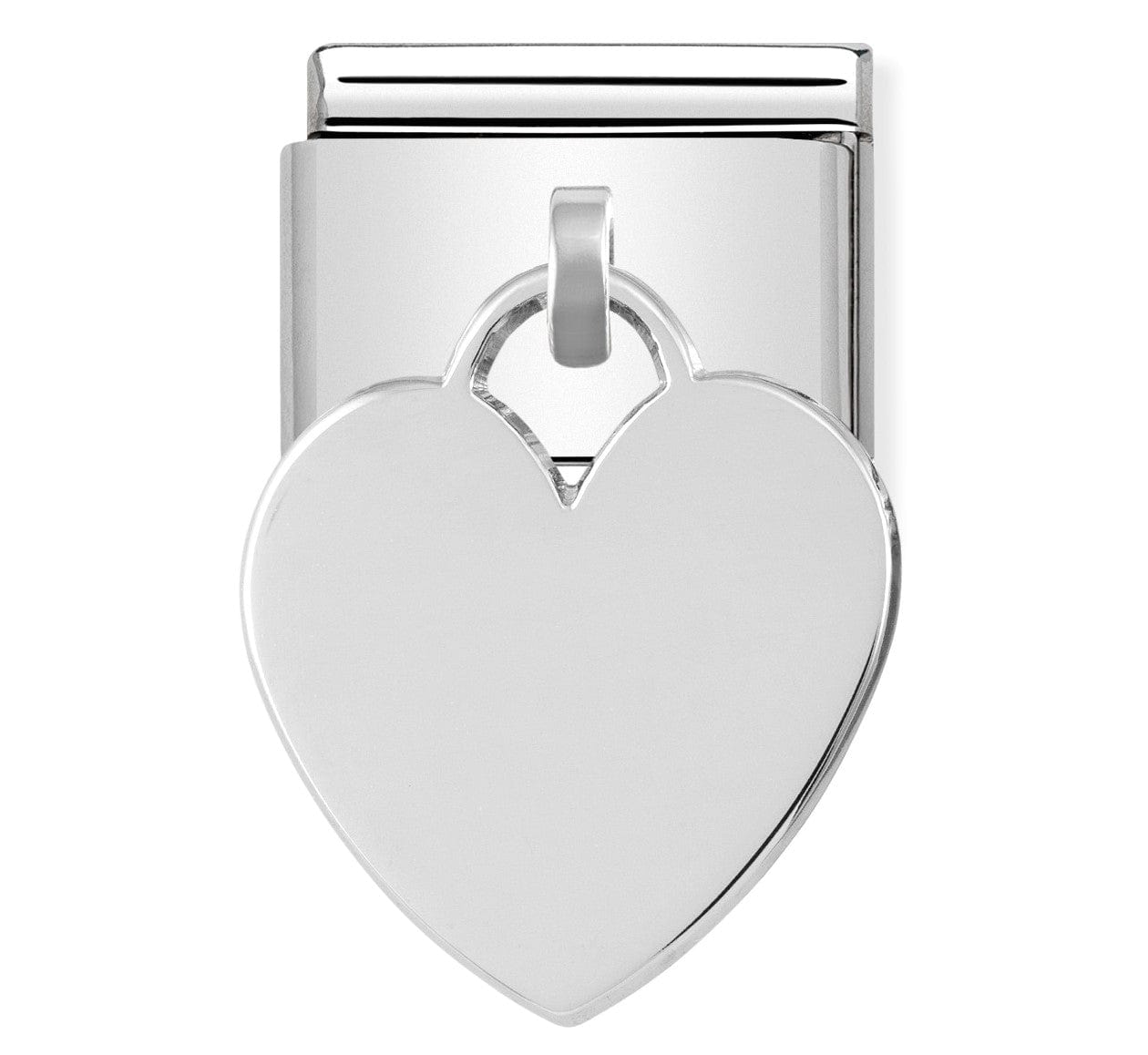 Nomination Italy - Classic Sterling Silver Pendant - Heart Plate Charm