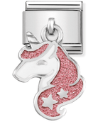 Nomination Italy 331805/13 Classic CHARMS steel,925 silver & enamel Unicorn