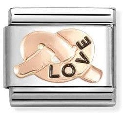 Nomination Italy 430202/35 Classic  steel, enamel, 9k rose gold LOVE knot