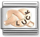 Nomination Italy 430202/40 Classic steel, enamel, 9k rose gold LUCK knot