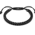 Nomination Italy B-YOND bracelet, steel, nautical cord FISHBONE Black