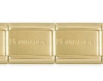 Nomination Italy Base Bracelet 30001/065 MATT Yellow Gold Coloured Single link Only available with purchase of a charm