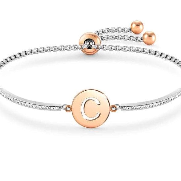 Nomination Italy Bracelet MILLELUCI bracelet S/steel,CZ, LETTER C 028007/003