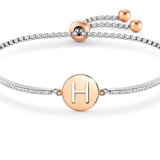 Nomination Italy Bracelet MILLELUCI bracelet S/steel,CZ, LETTER H 028007/008