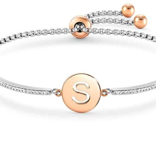 Nomination Italy Bracelet MILLELUCI bracelet S/steel,CZ, LETTER S 028007/019