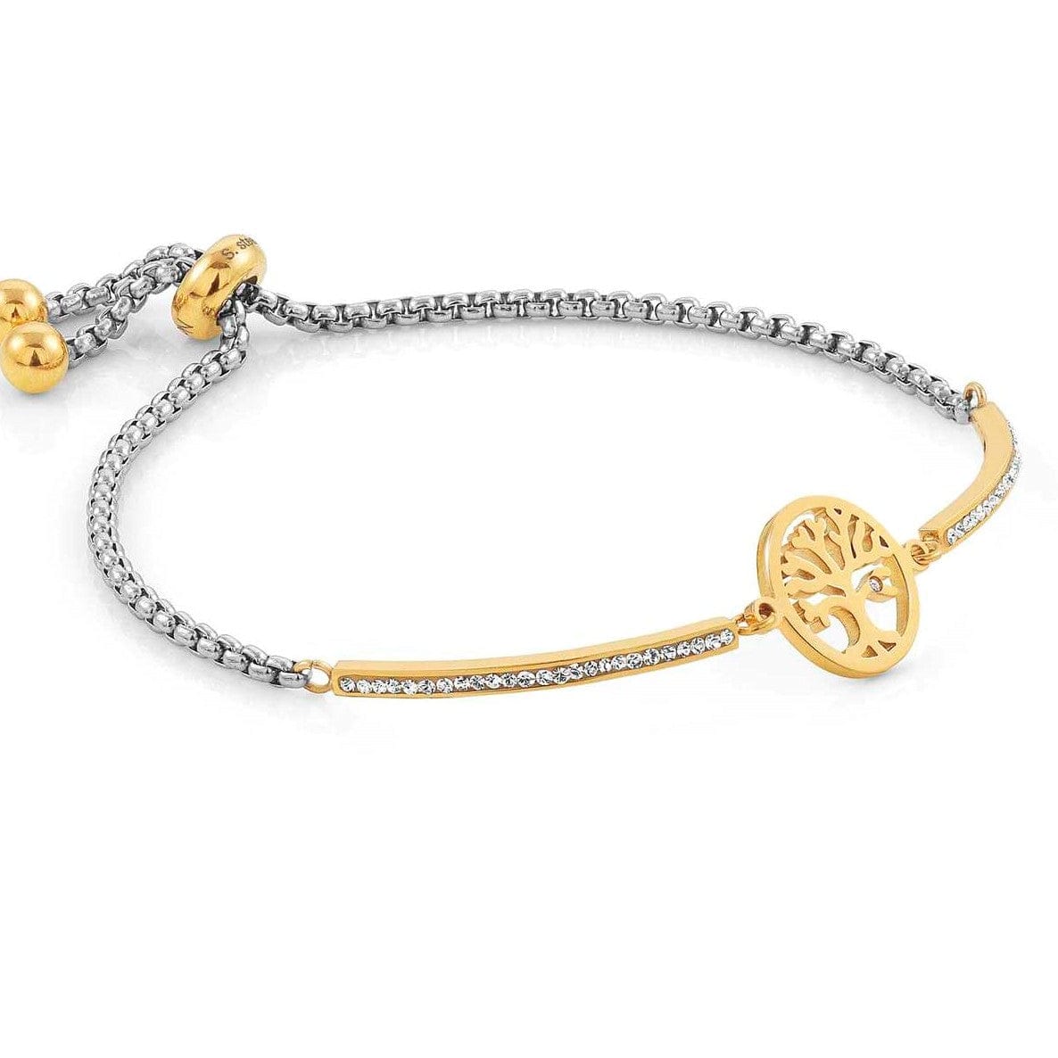 Nomination Italy Bracelets Milleluci Bracelet, Steel CZ, Gold Colour TREE OF LIFE 028006/017