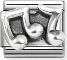 Nomination Italy Composable Silver 330101/86 Classic OXIDIZED SYMBOLS in st.steel  925 silver Music Notes