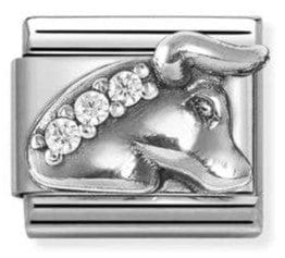 Nomination Italy Composable Silver 330326/02 Classic ZODIACO RELIEF steel,CZ,925 sterling silver Taurus