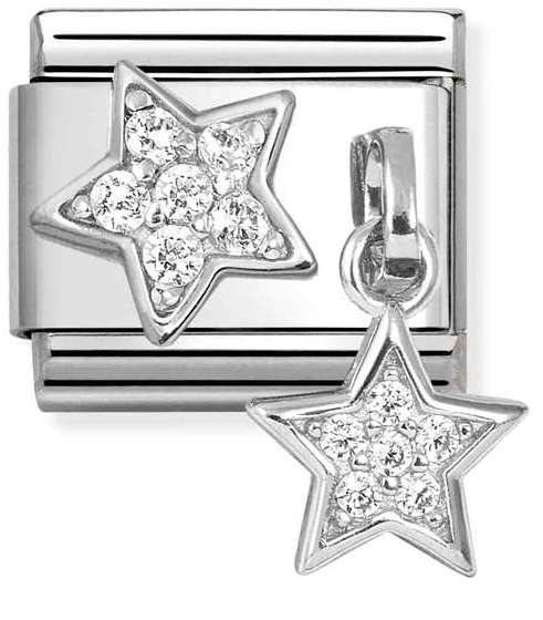 Nomination Italy Composable Star Pendant Charm with Cubic Zirconia Pave