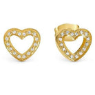 Nomination Italy earrings SOFFIO D'AMORE earrings in steel with fin. YELLOW GOLD and cubic zirconia Heart