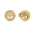 Nomination Italy earrings SOFFIO D'AMORE earrings in steel with fin. YELLOW GOLD and cubic zirconia Tree life