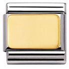 Nomination Italy Link 030121/01 Classic Plate,S/steel bonded yellow Plain gold